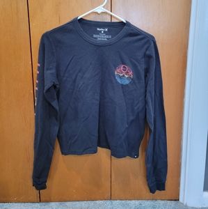 Hurley long sleeve waffle top